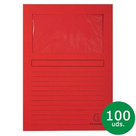 Exacompta Subcarpeta Forever con Ventana A4 Rojo 120g